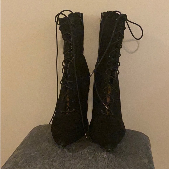 Black Laced Booties - Picture 4 of 5